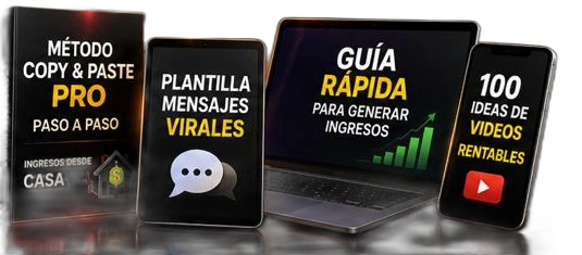 Método Copy & Paste PRO, plantillas de mensajes virales, guía rápida y 100 ideas de videos rentables
